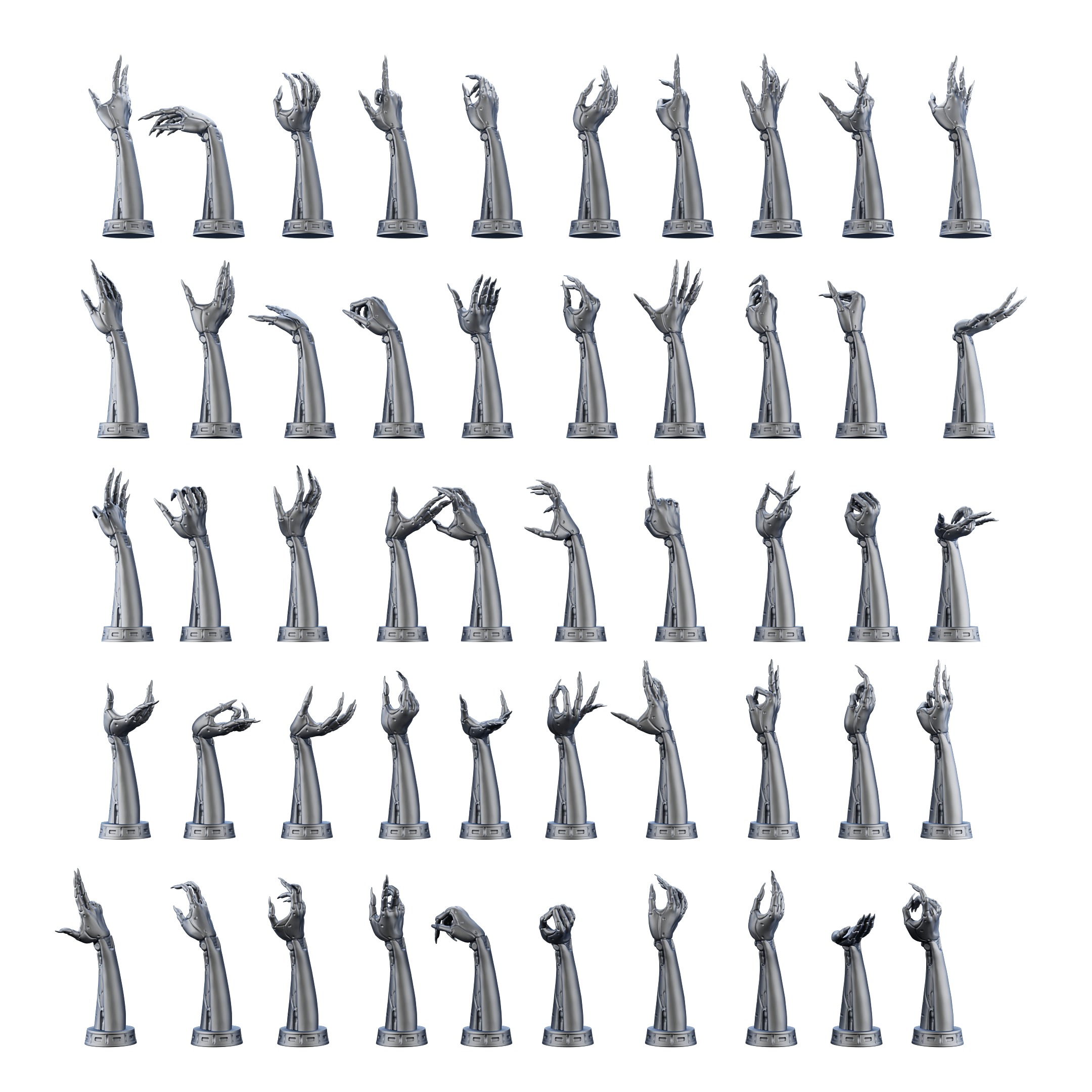 100 Different Robotic Hands and Arms Bundle 3D Printing  3D print model_8