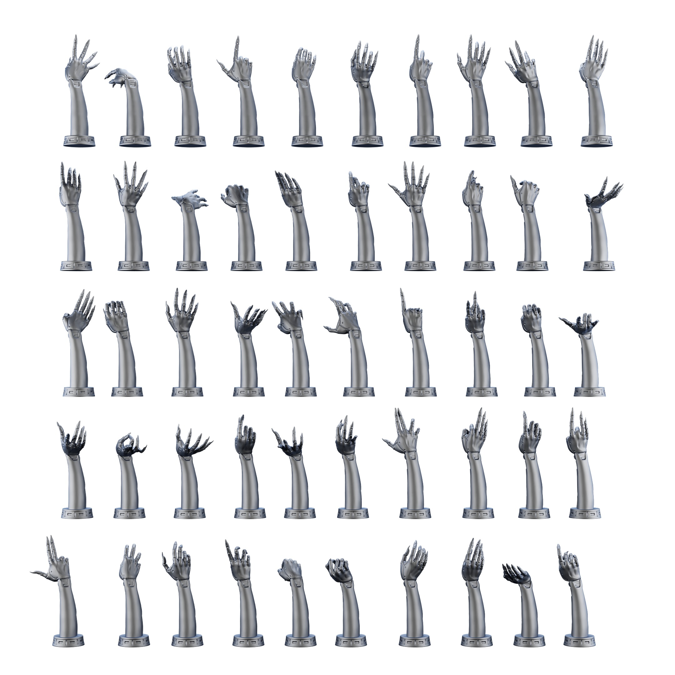 100 Different Robotic Hands and Arms Bundle 3D Printing  3D print model_61