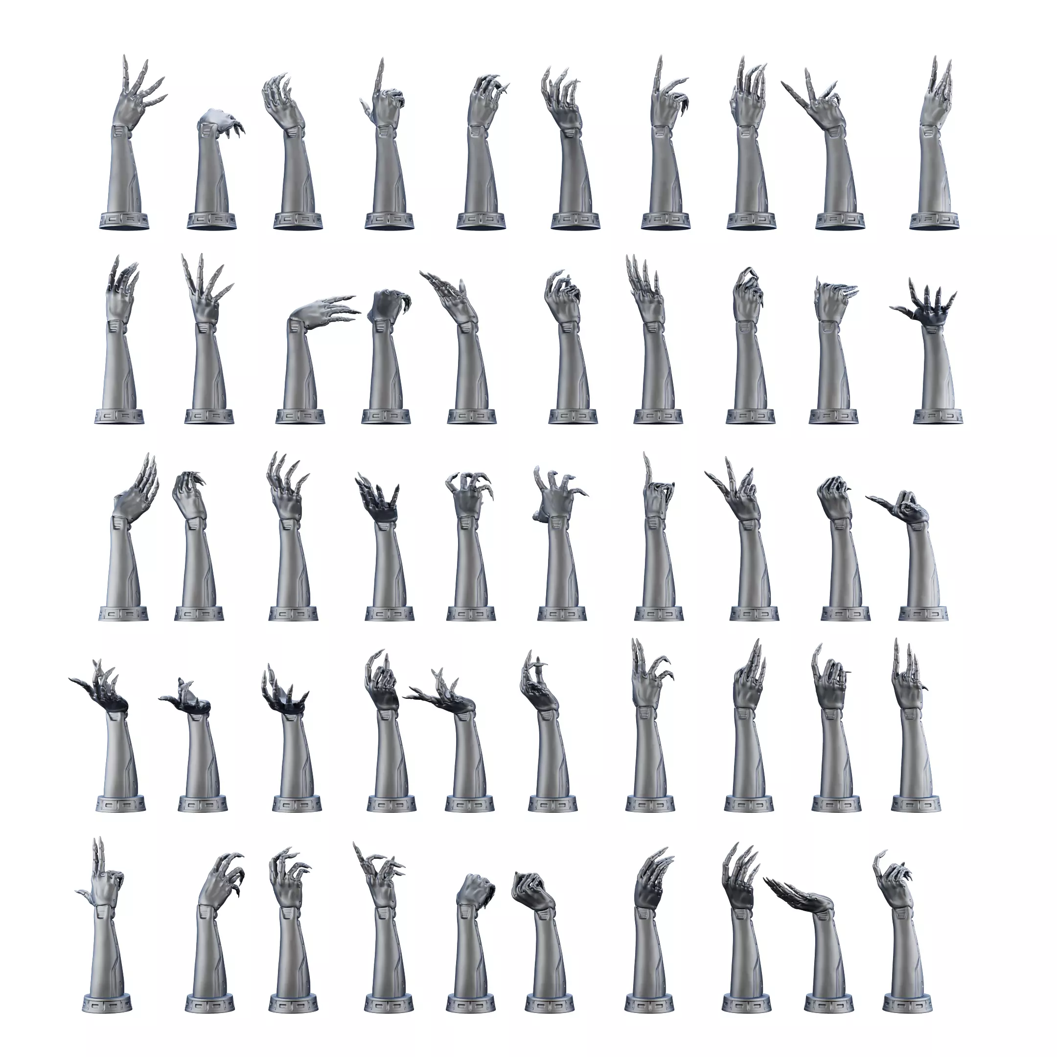 100 Different Robotic Hands and Arms Bundle 3D Printing  3D print model_0
