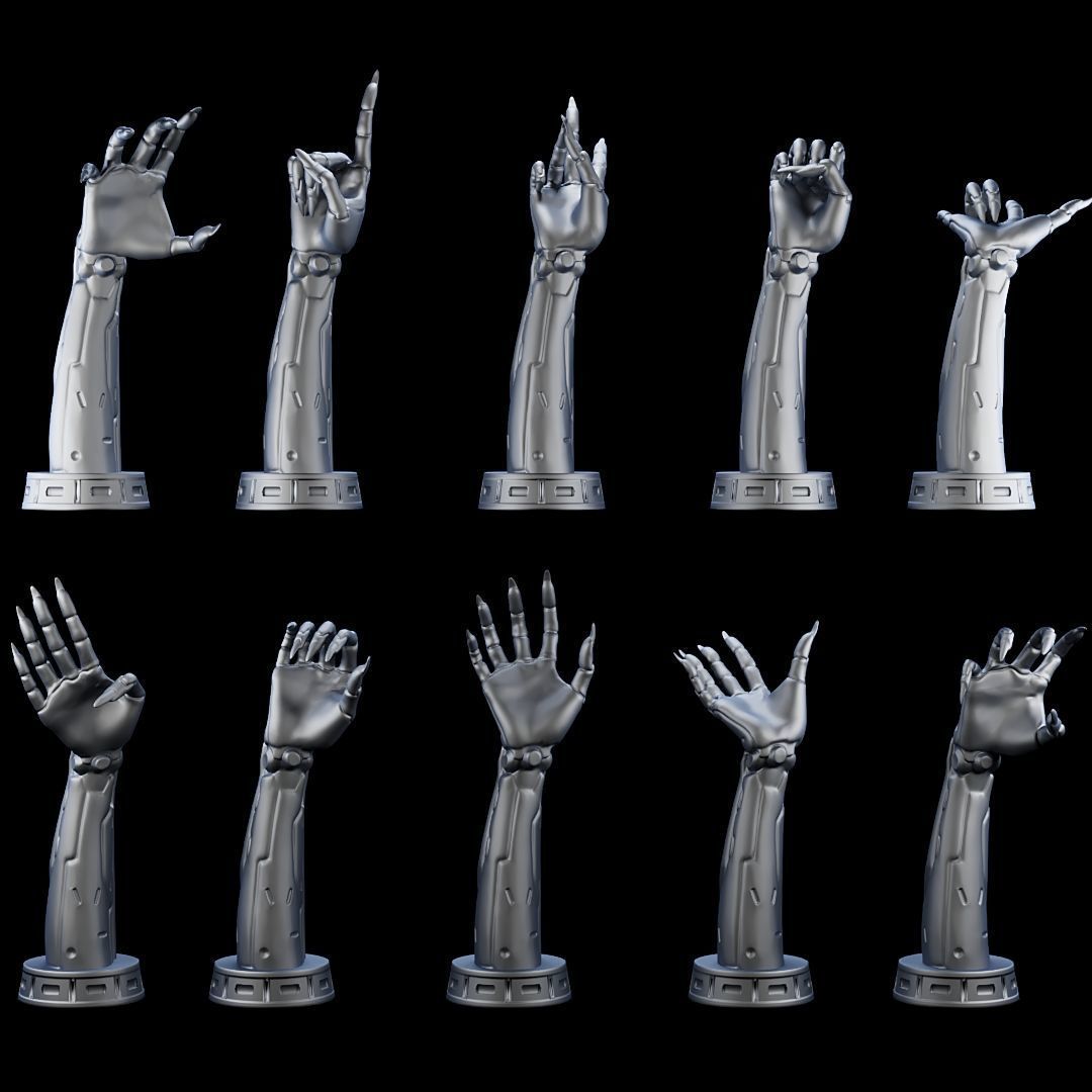 100 Different Robotic Hands and Arms Bundle 3D Printing  3D print model_5