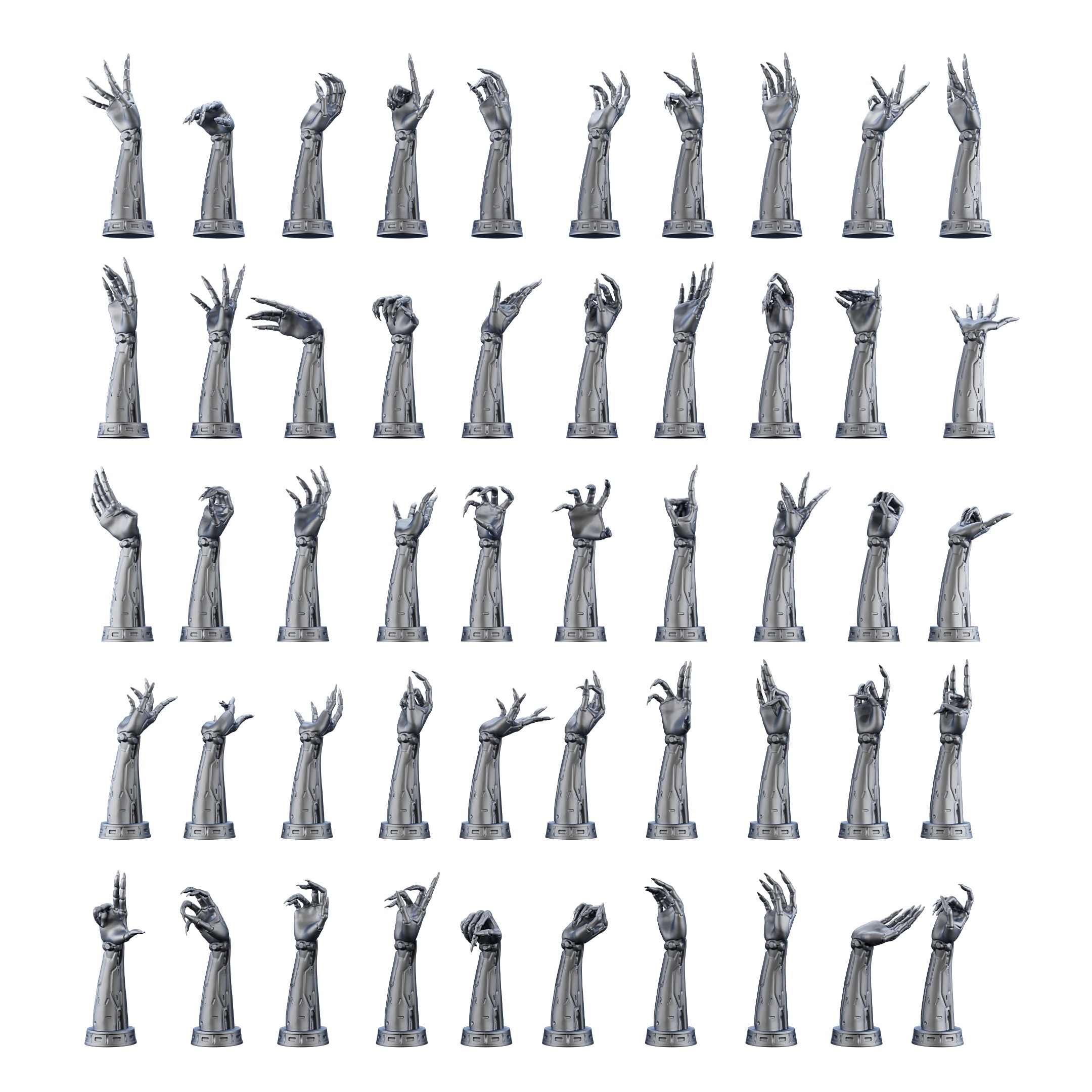 100 Different Robotic Hands and Arms Bundle 3D Printing  3D print model_20