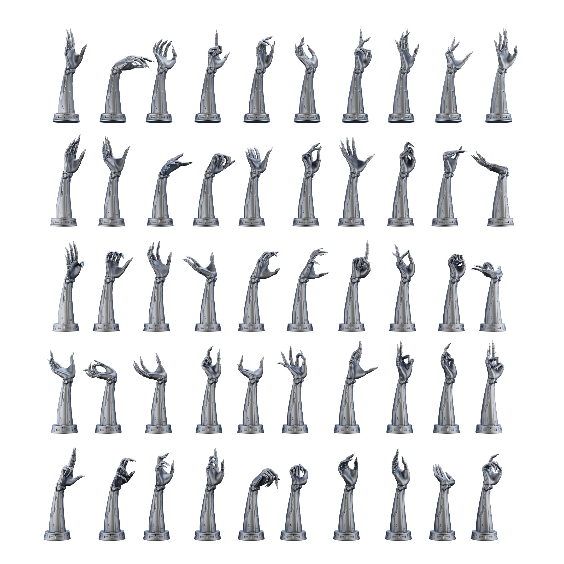 100 Different Robotic Hands and Arms Bundle 3D Printing  3D print model_2