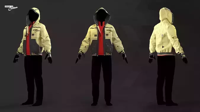 The Jacket 09 - 103 Marvelous Designer and Clo3D