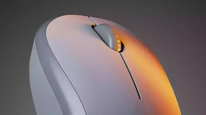 Computer Mouse 3D model with PBR Texture and UV
