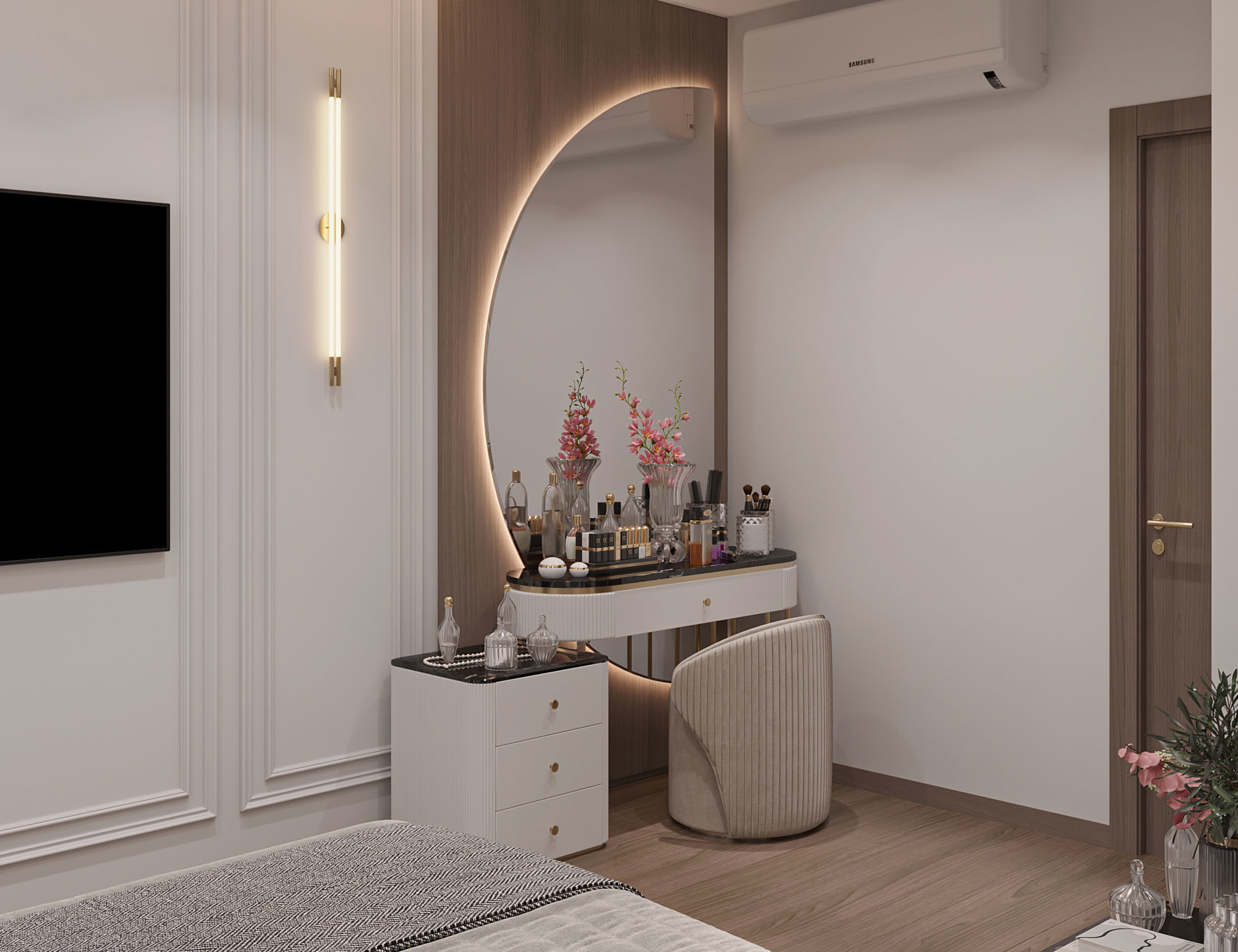 Modern bedroom 3D model_2