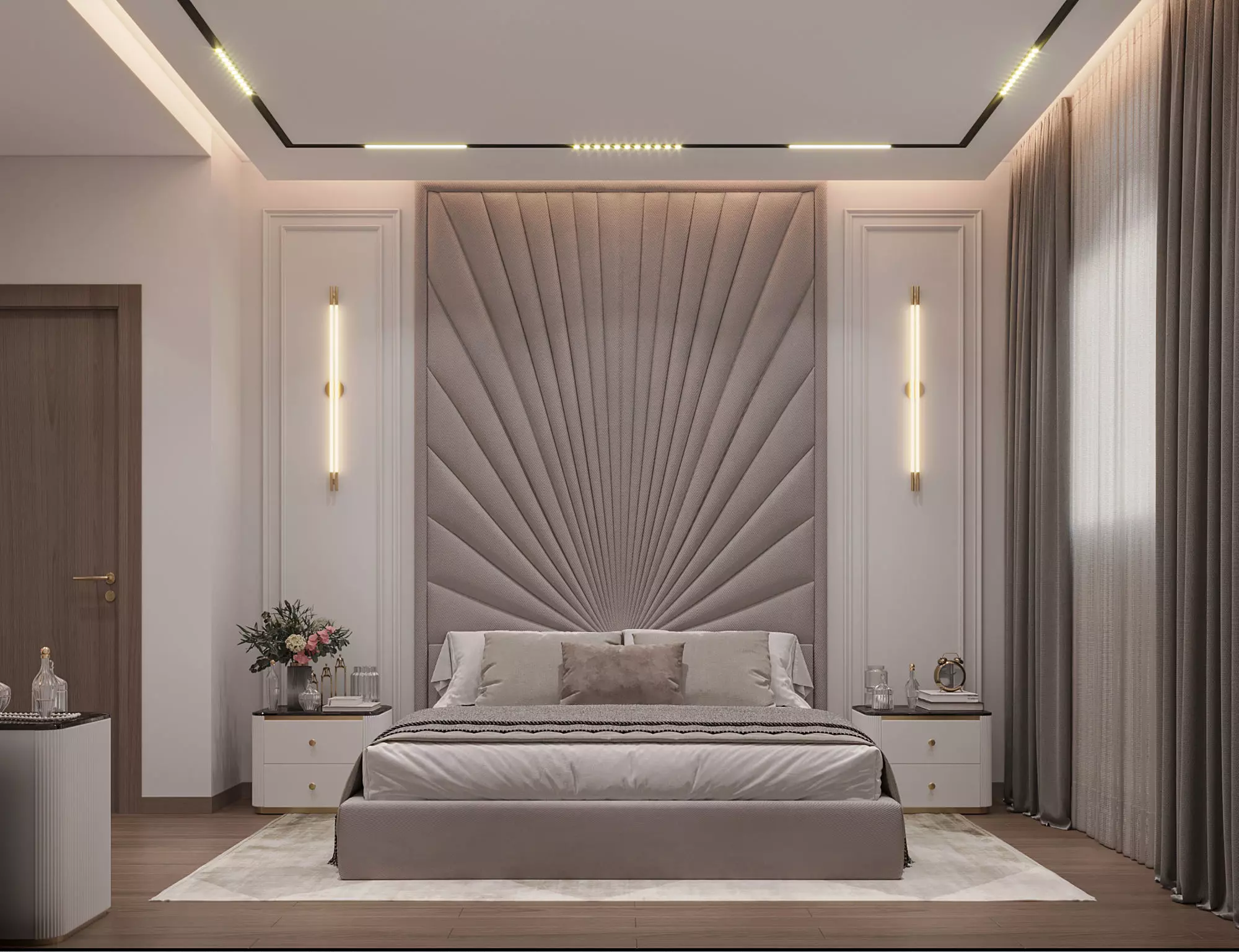 Modern bedroom 3D model_0