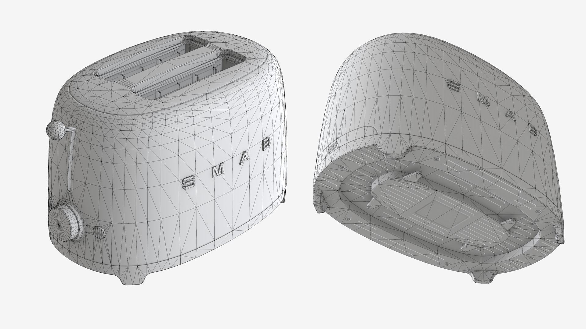 Toaster Low-poly 3D model_1