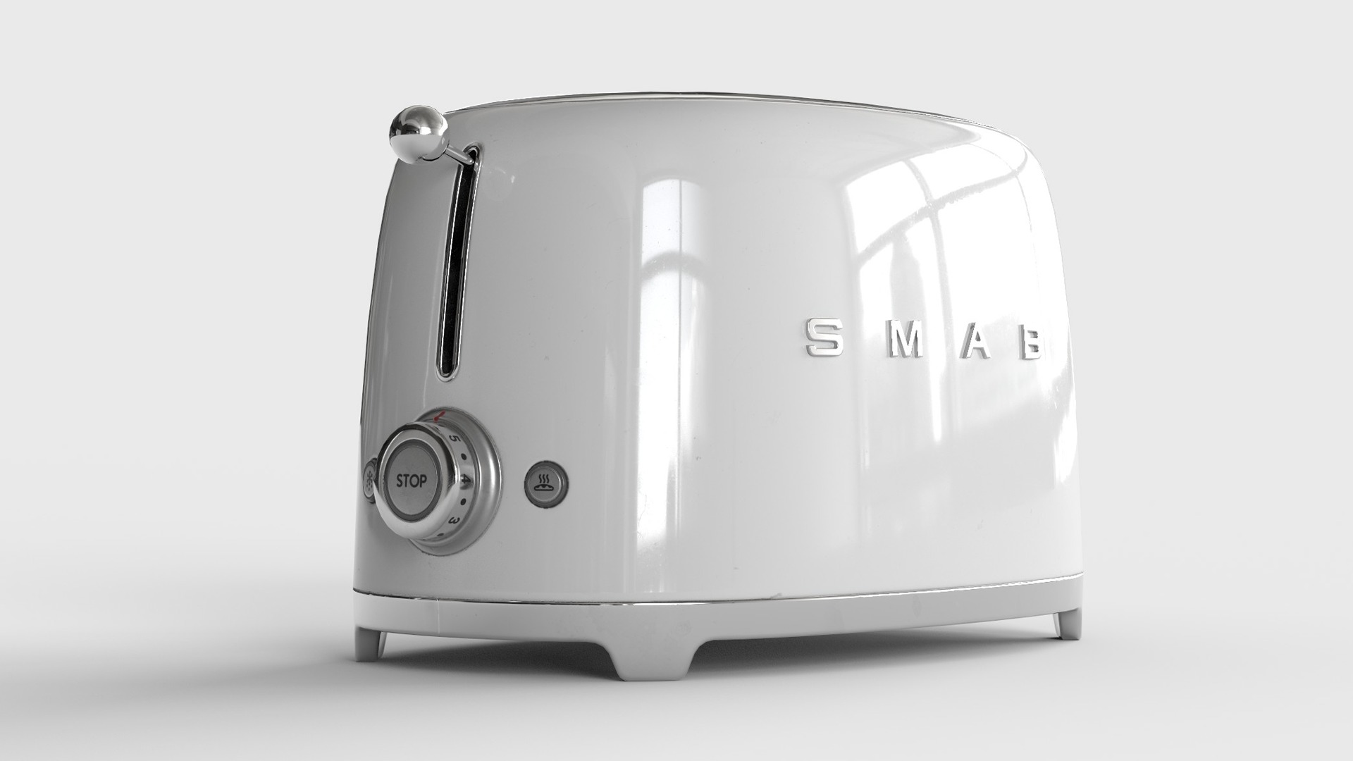 Toaster Low-poly 3D model_5