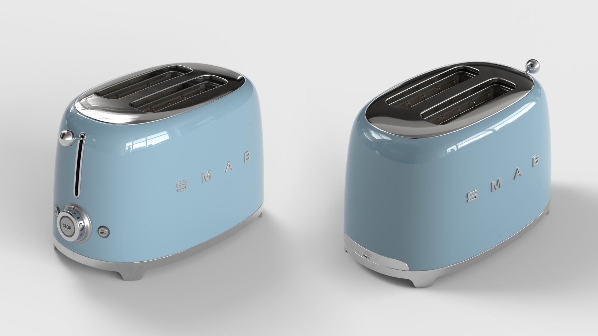 Toaster Low-poly 3D model_19