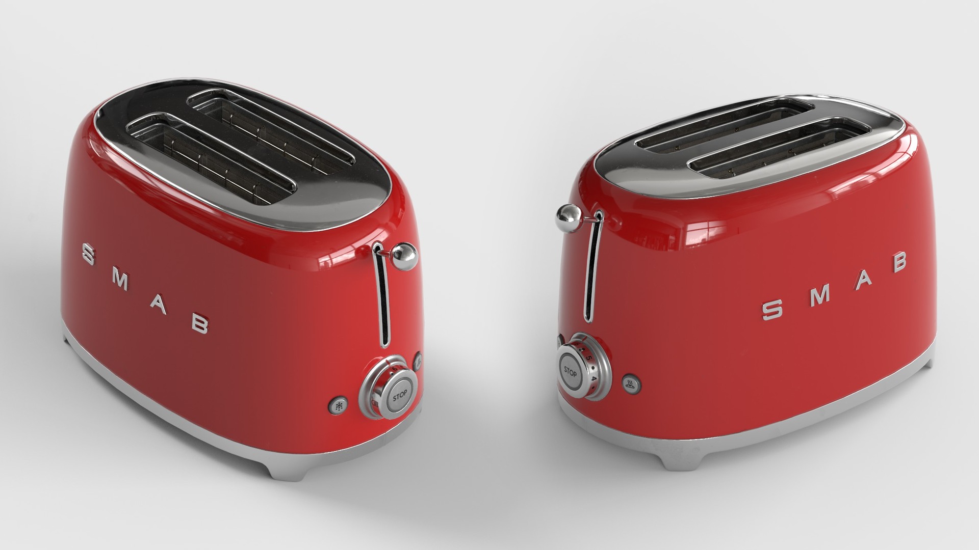Toaster Low-poly 3D model_17