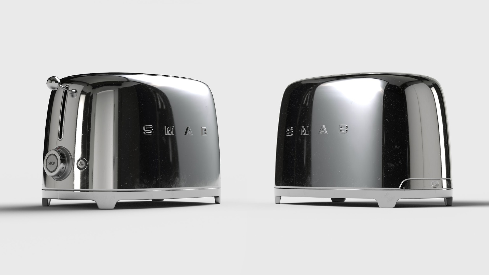 Toaster Low-poly 3D model_22