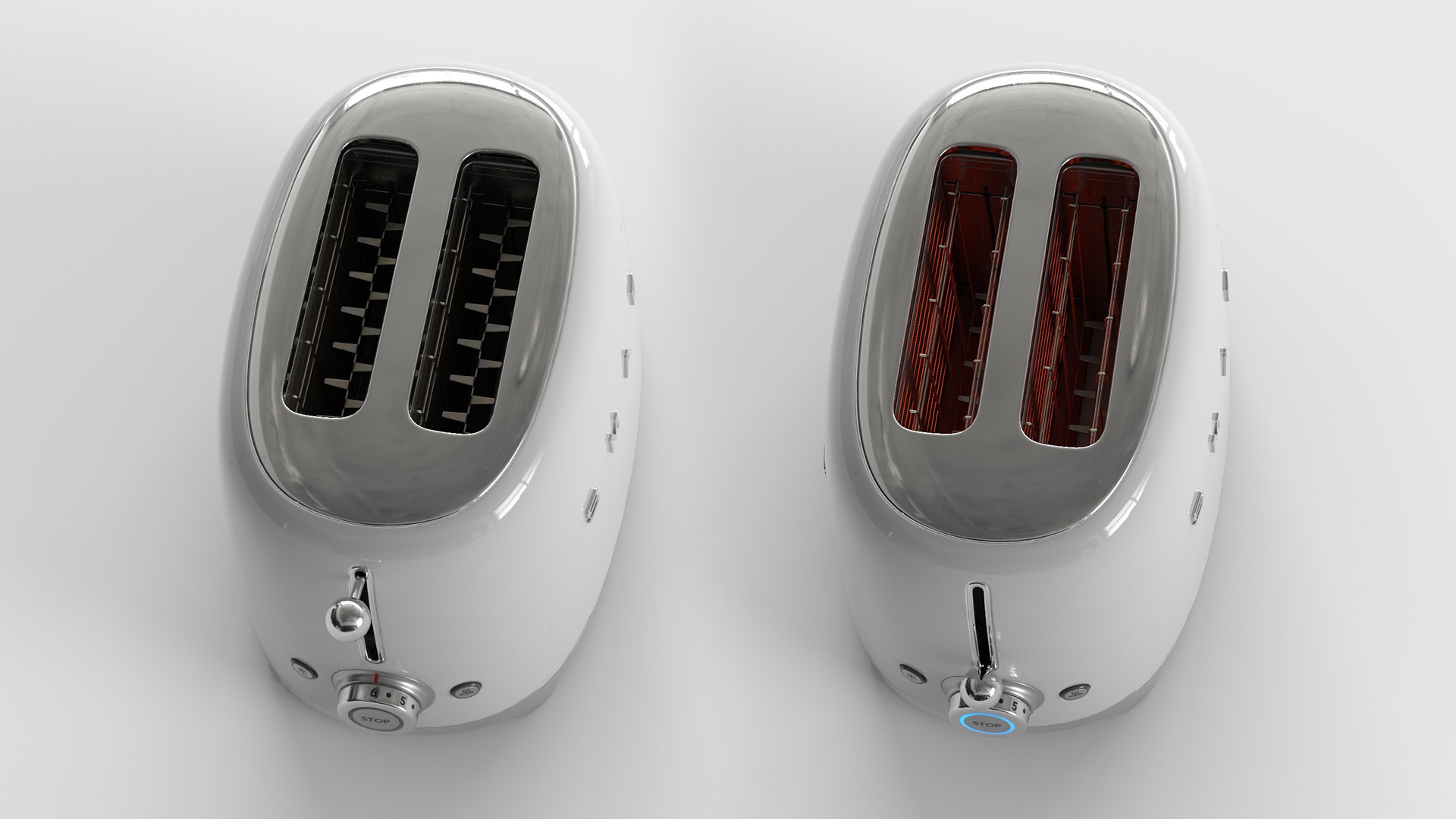 Toaster Low-poly 3D model_3