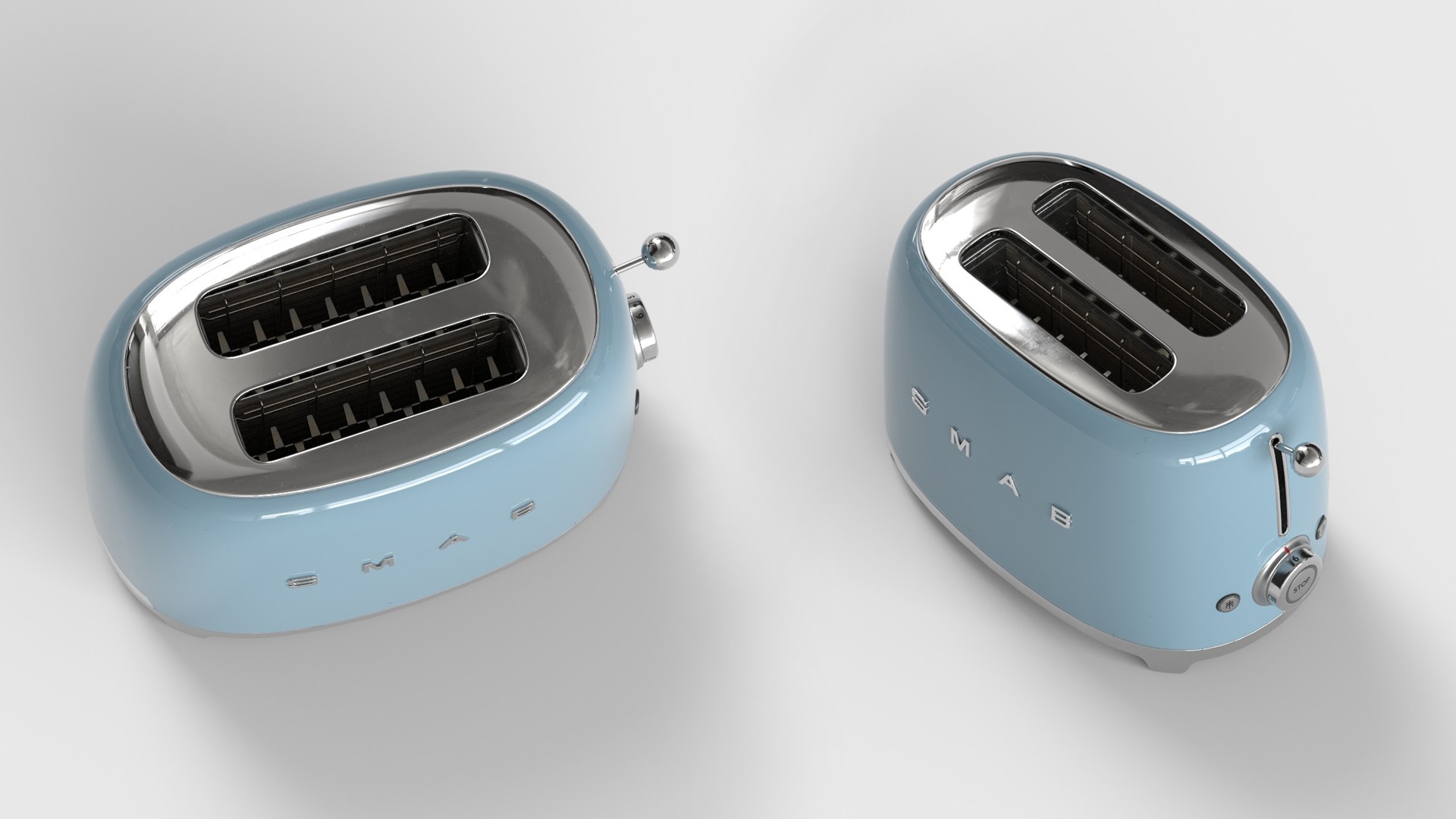 Toaster Low-poly 3D model_20