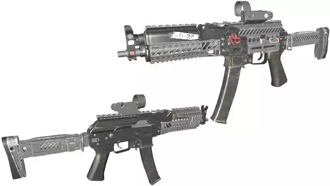 03-vsn reflex gun model 3d game ready model Low-poly 3D model