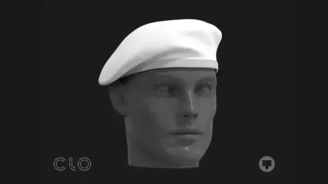 BASIC MILITARY BERET mv2 highpoly 3D model