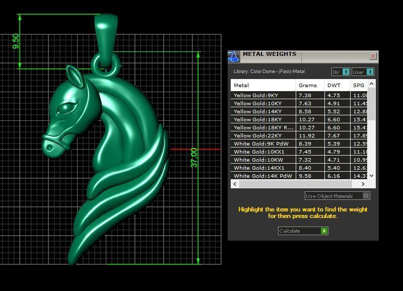 Horse Pendant - Dije Caballo 3D print model_11