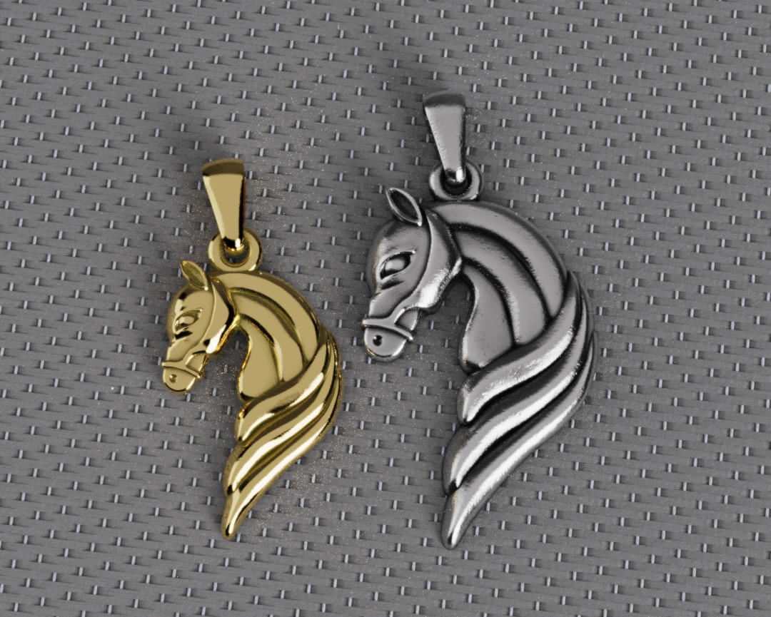 Horse Pendant - Dije Caballo 3D print model_9