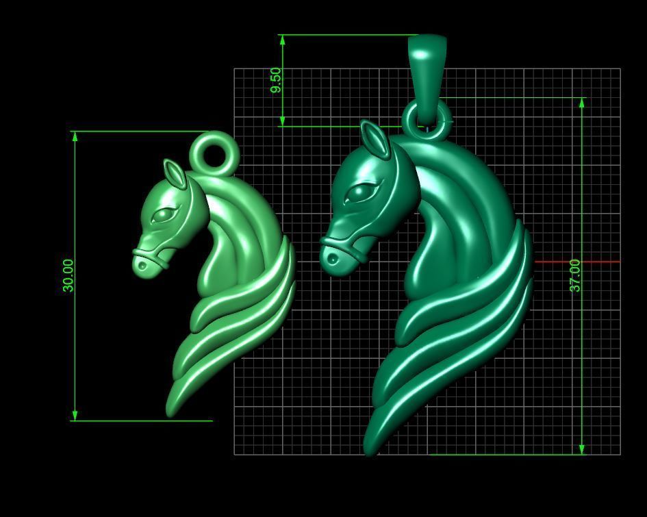 Horse Pendant - Dije Caballo 3D print model_14