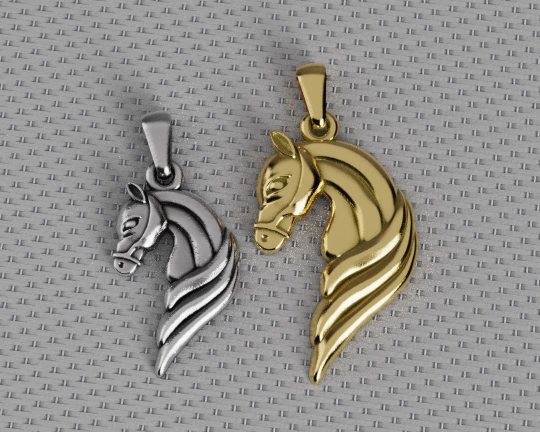 Horse Pendant - Dije Caballo 3D print model_1