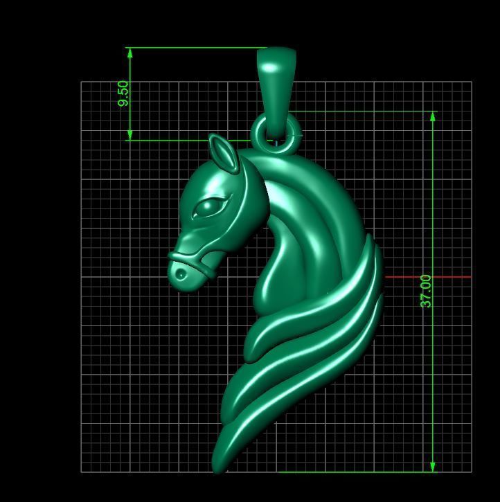 Horse Pendant - Dije Caballo 3D print model_13