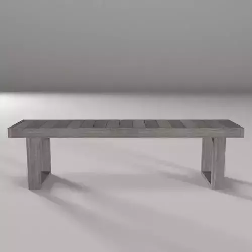 Portside Outdoor Dining Bench Weathered Gray