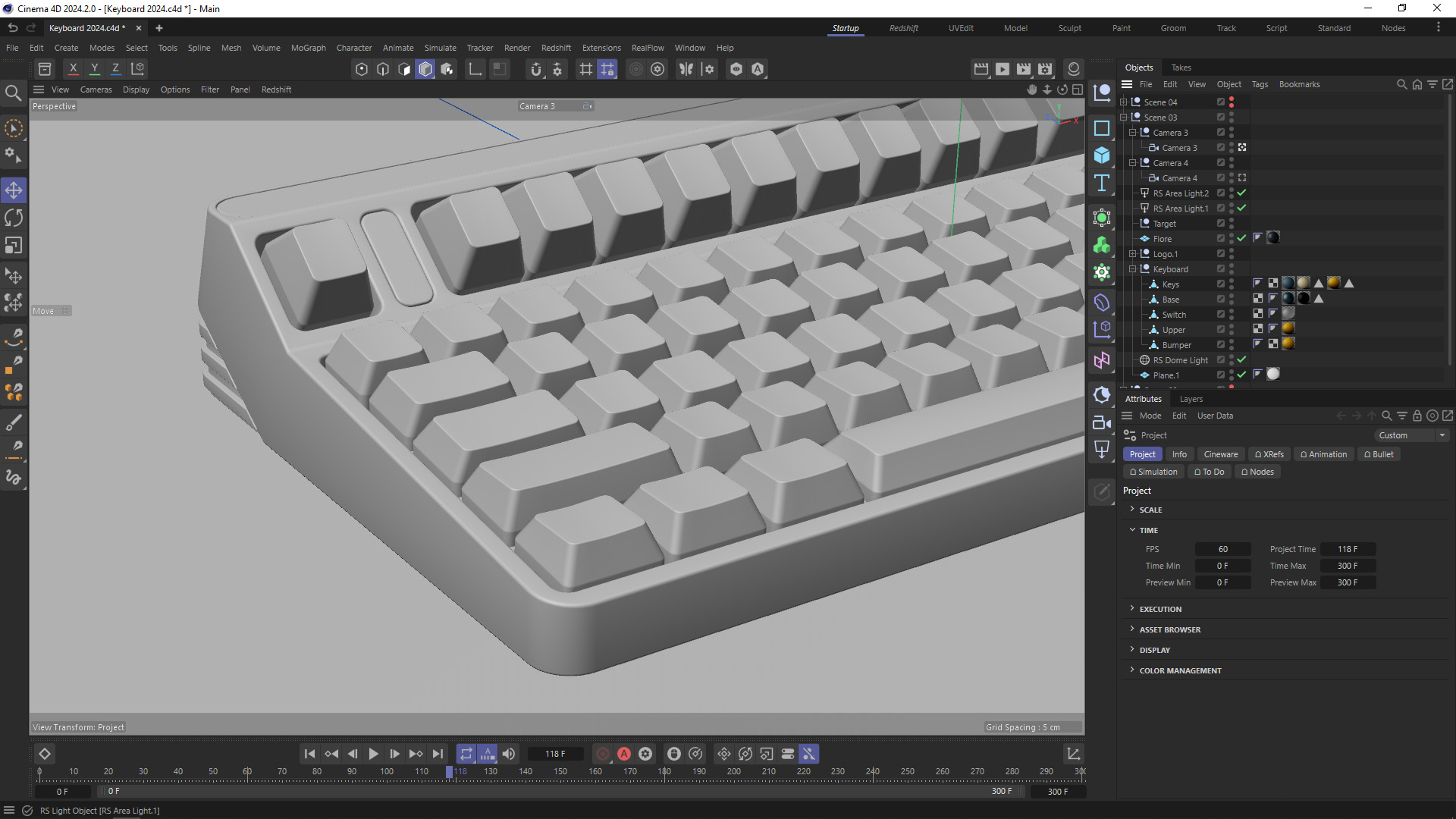 Computer Keyboard 3D model with PBR Texture and Animaiton 3D model_6