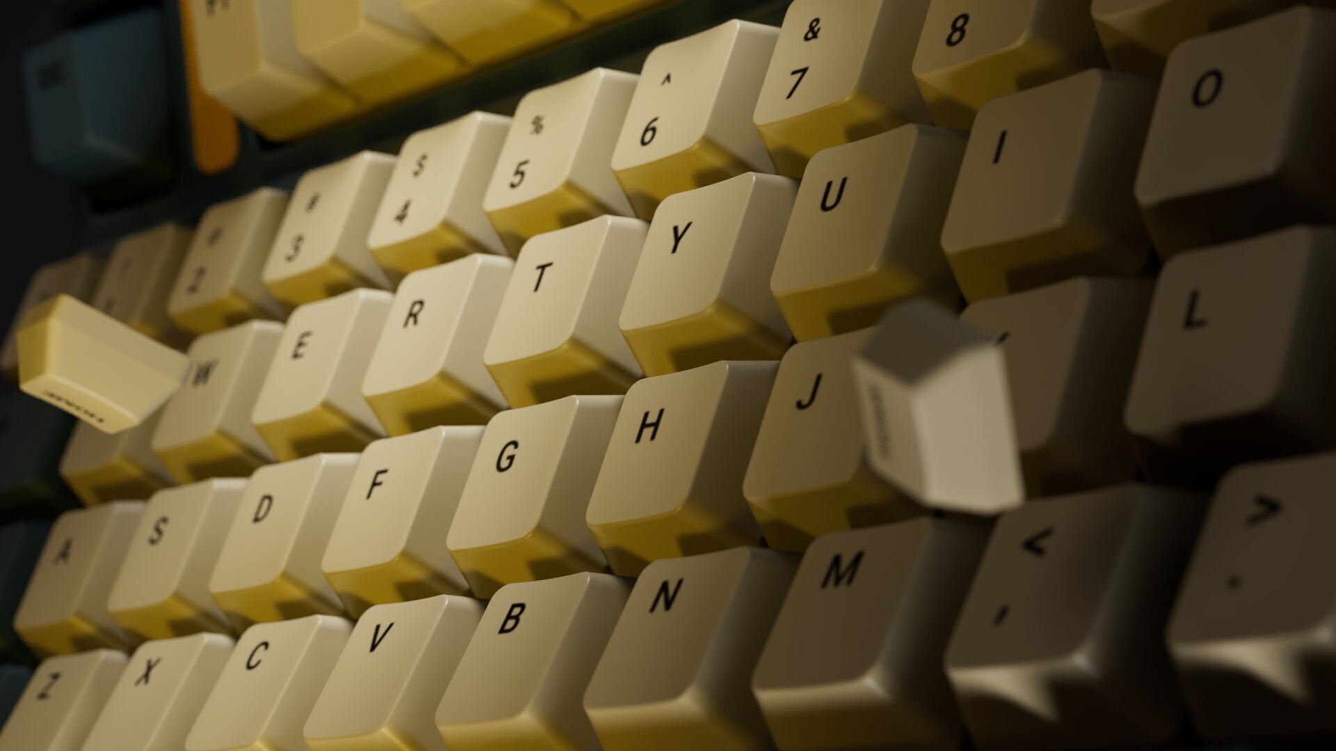 Computer Keyboard 3D model with PBR Texture and Animaiton 3D model_3