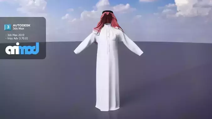 Middle East Male Clothing 0002 3D model