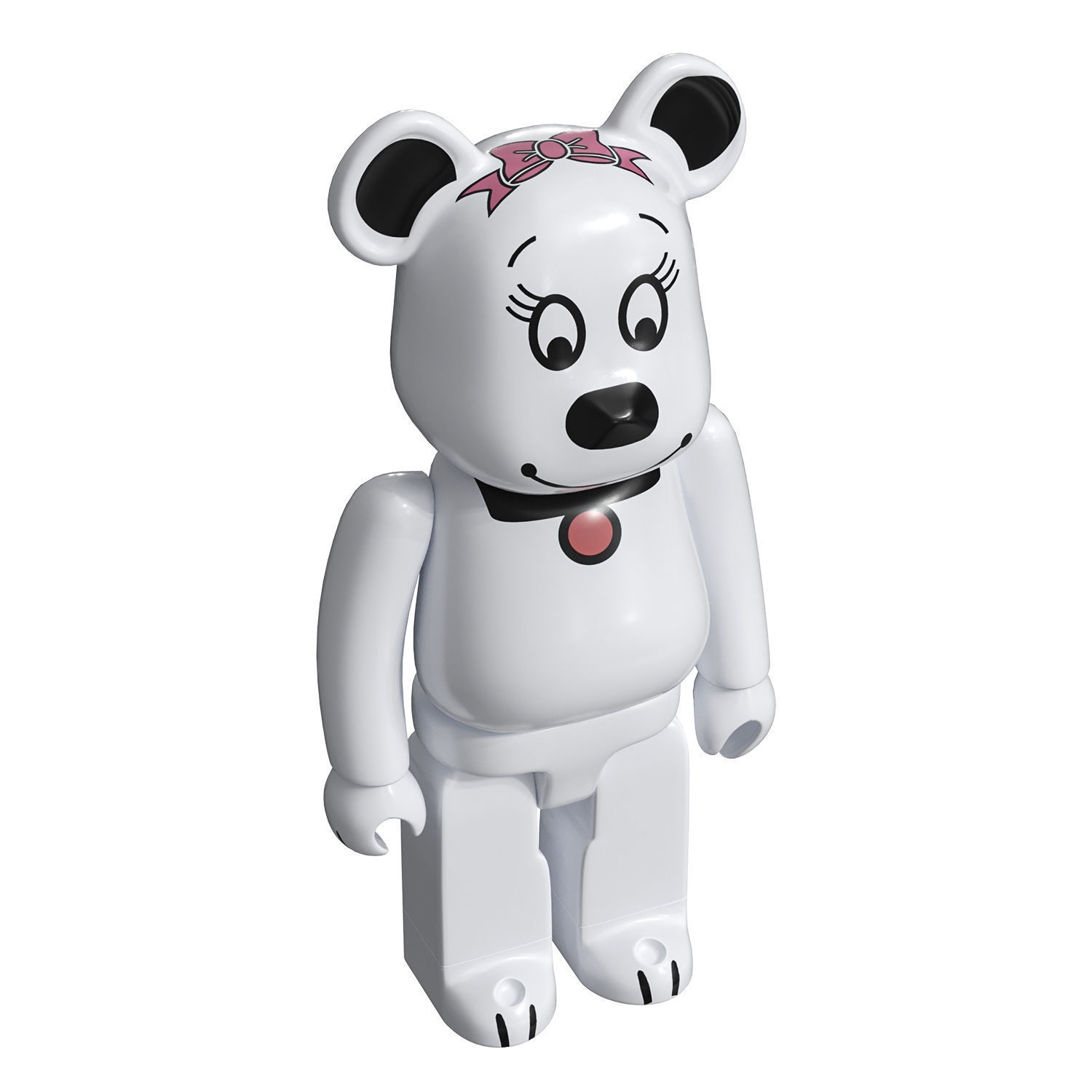 Bearbrick Belle Bear 3D model_3