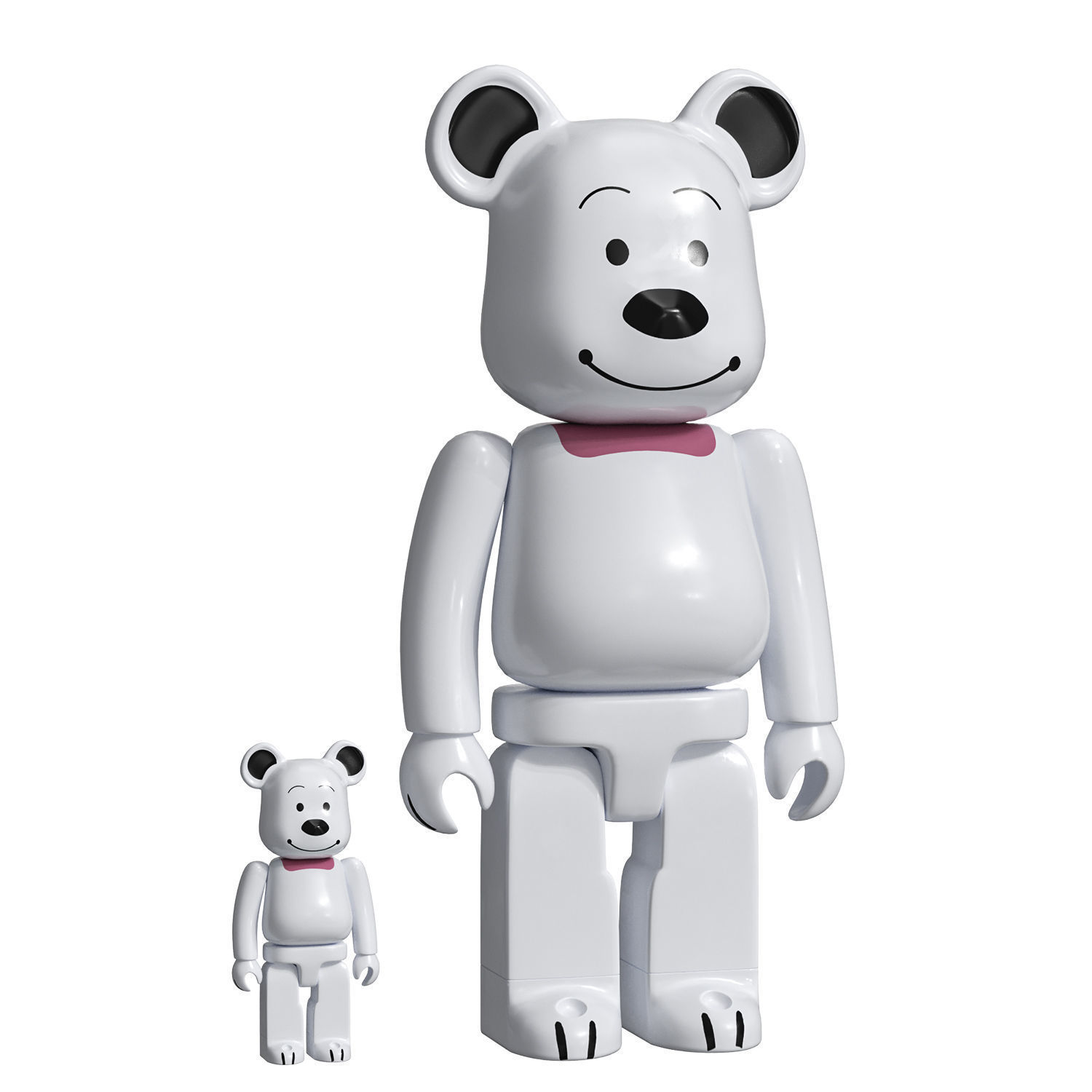 Bearbrick Belle Bear 3D model_4