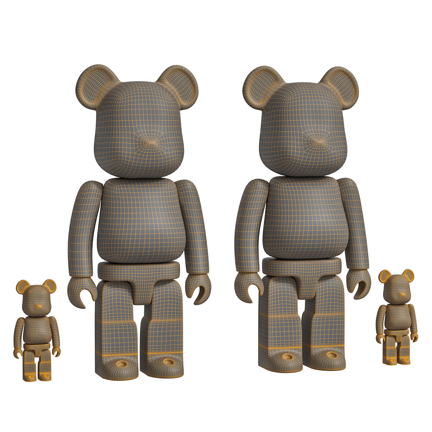 Bearbrick Belle Bear 3D model_6