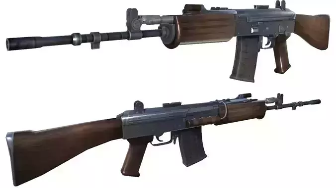 07-insas-rifle-gun model 3d game ready model 