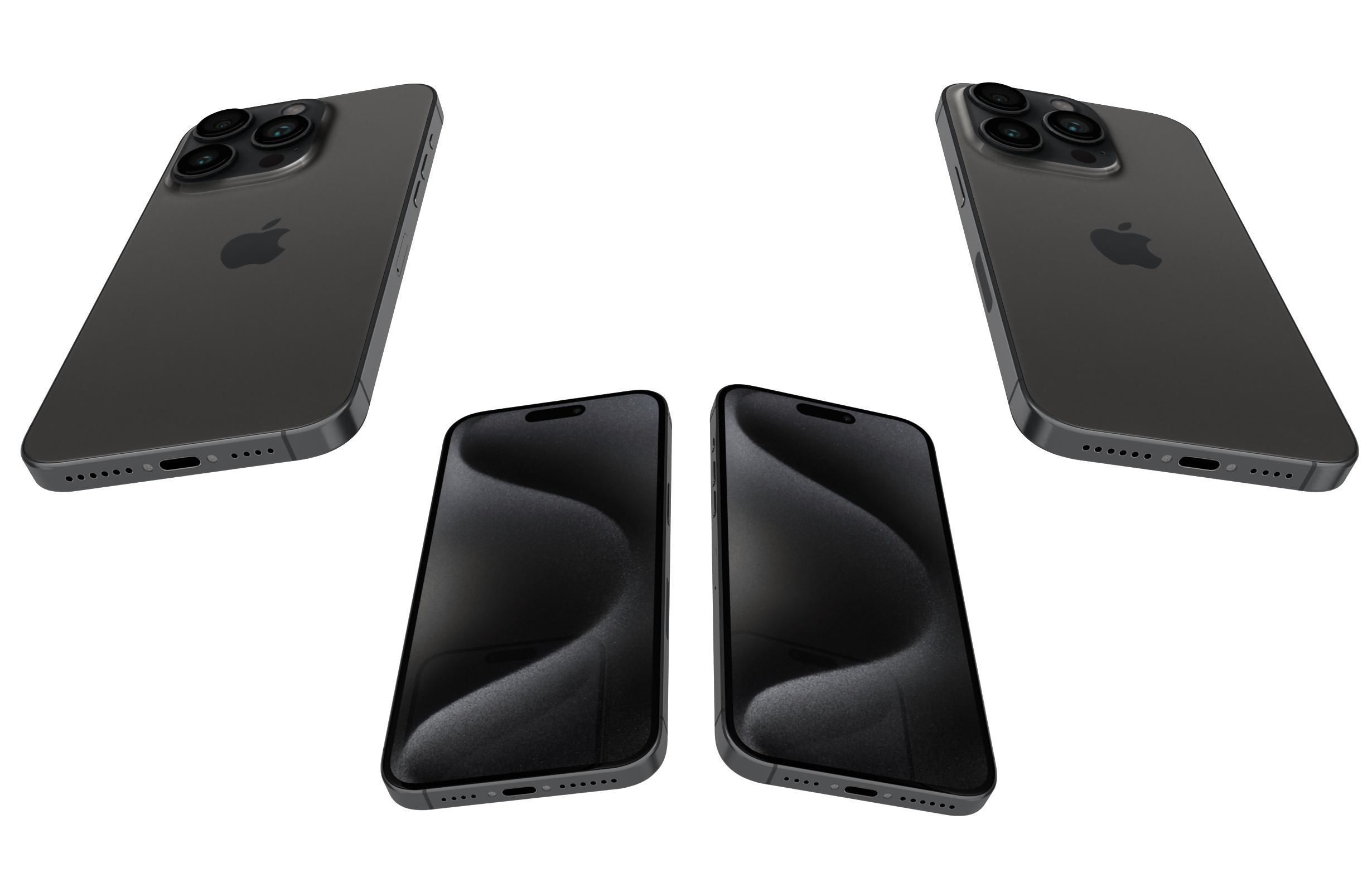 Apple iPhone 15 Pro Max Black Titanium 3D model_5
