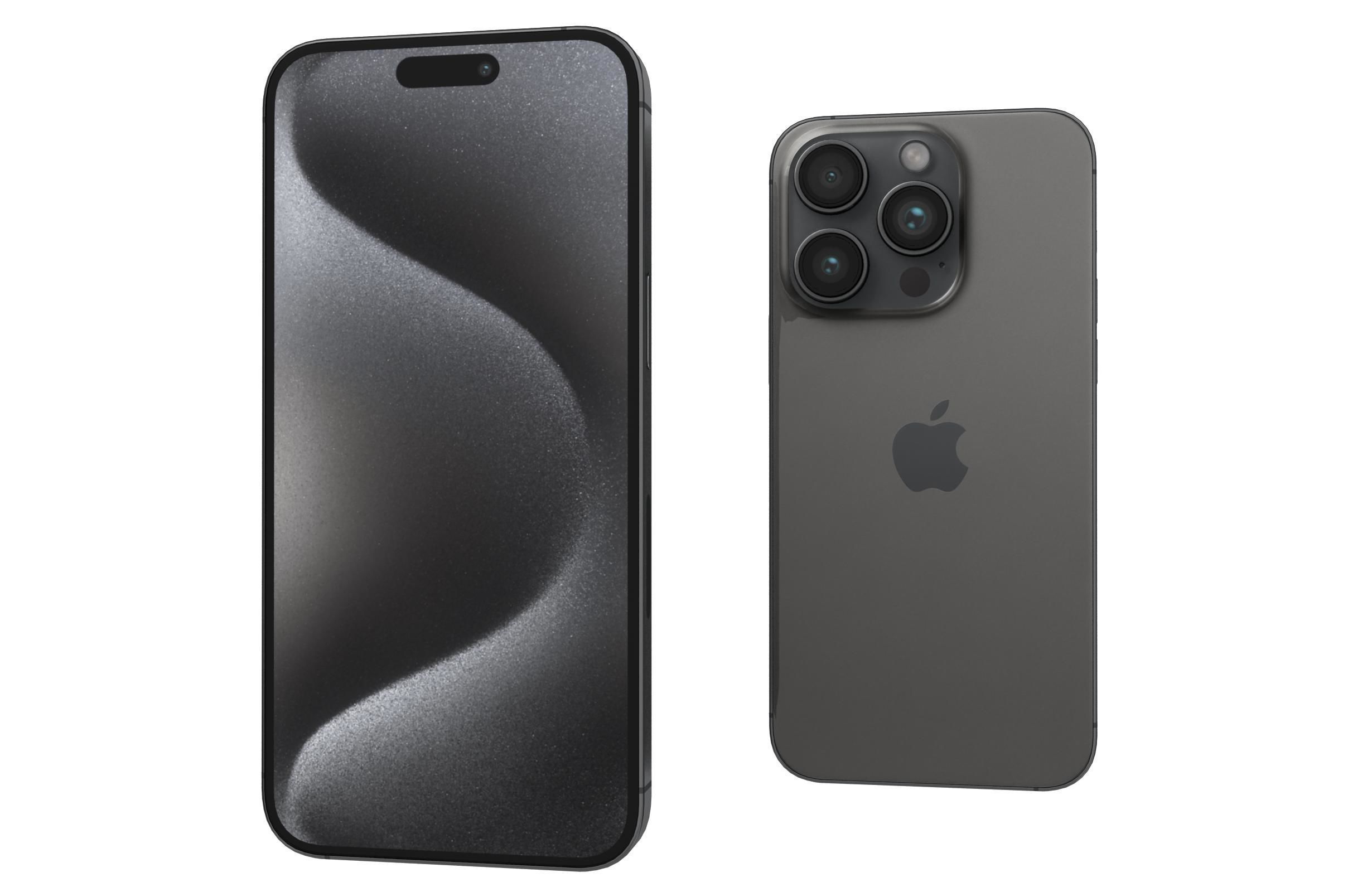 Apple iPhone 15 Pro Max Black Titanium 3D model_6