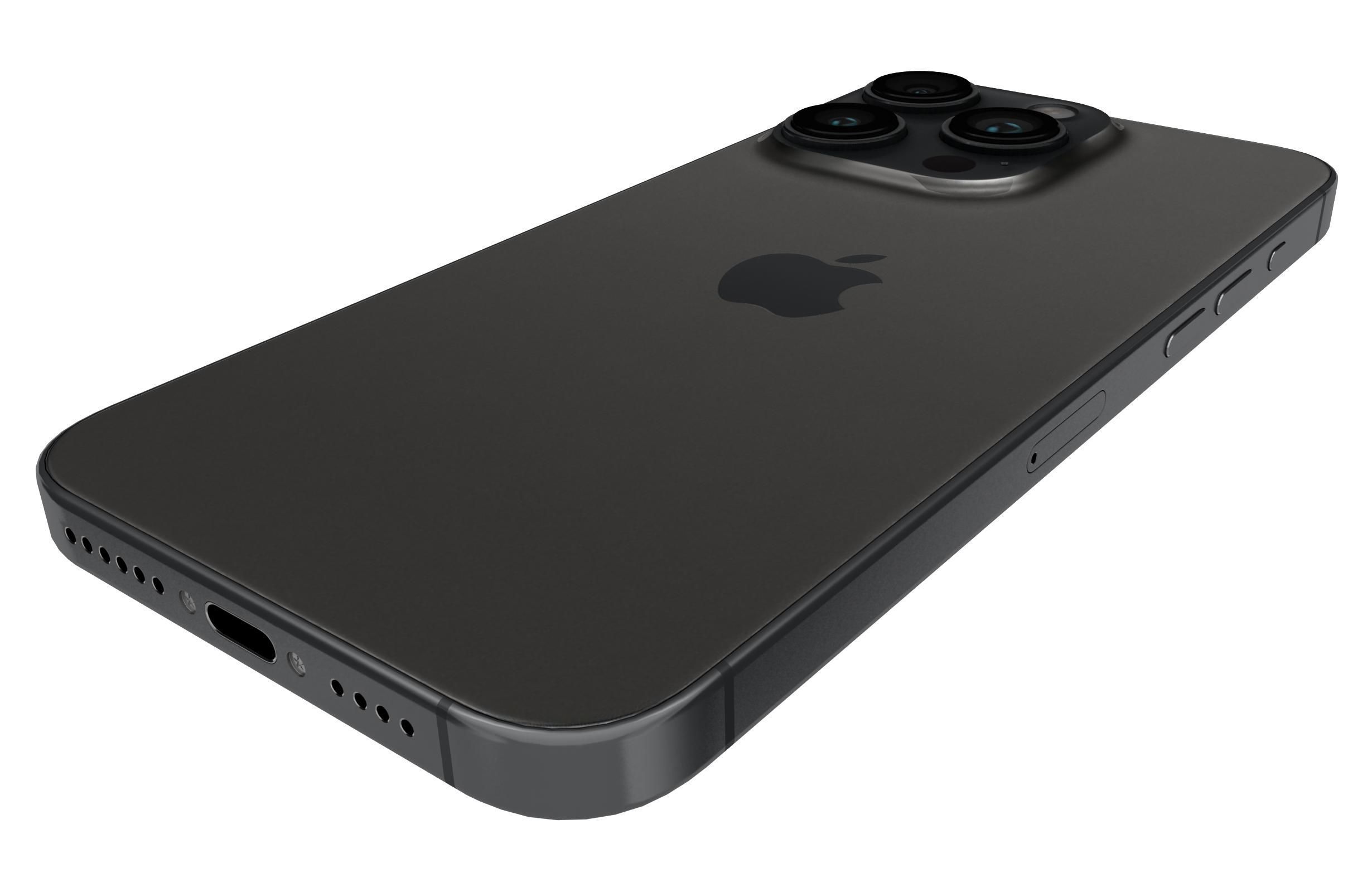 Apple iPhone 15 Pro Max Black Titanium 3D model_14