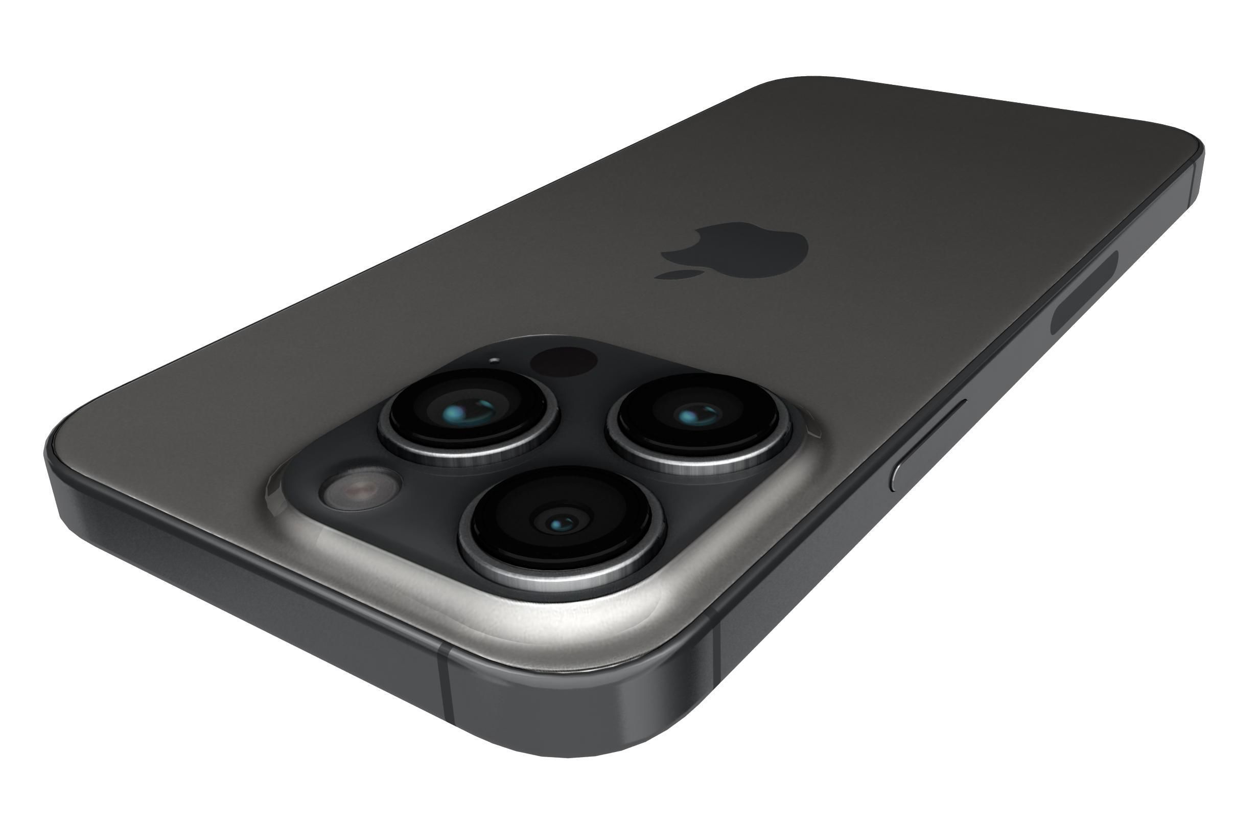 Apple iPhone 15 Pro Max Black Titanium 3D model_15
