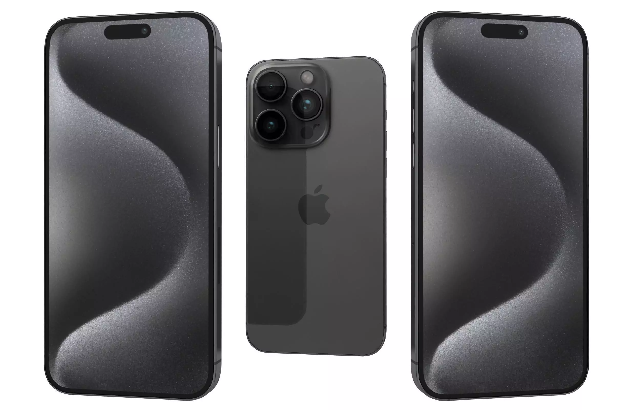 Apple iPhone 15 Pro Max Black Titanium 3D model_0