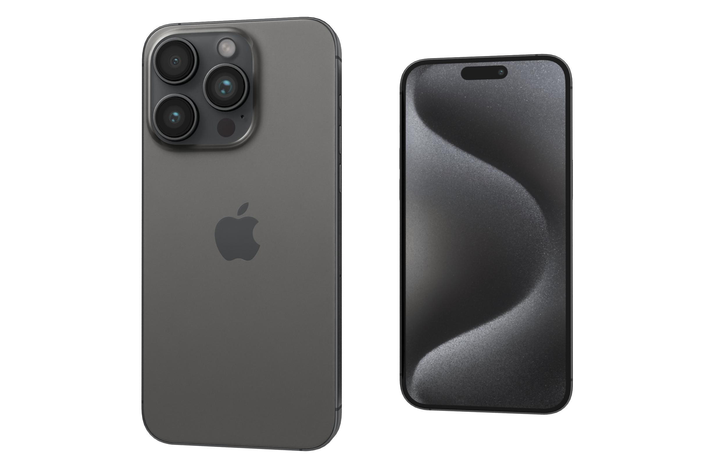 Apple iPhone 15 Pro Max Black Titanium 3D model_7