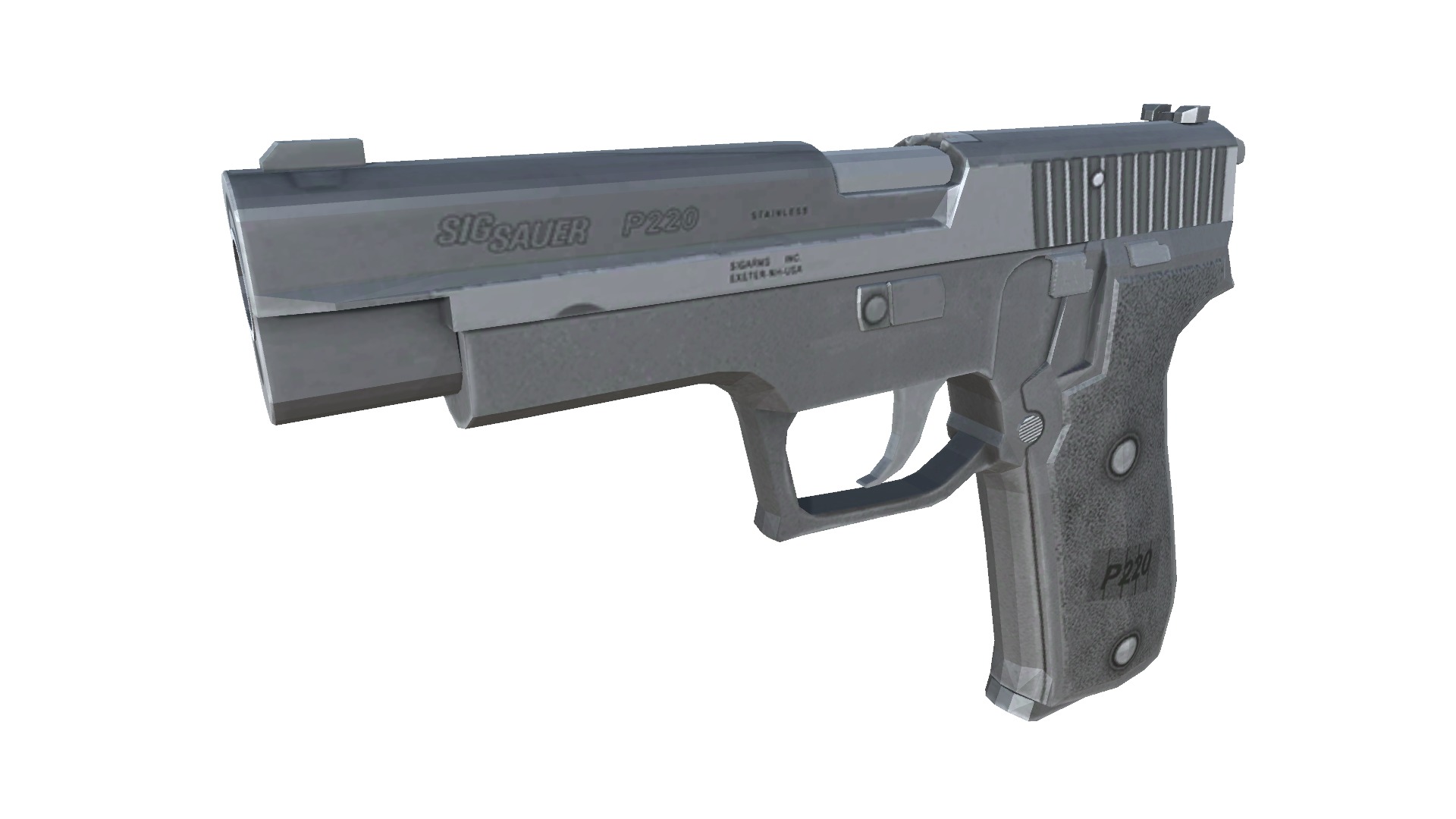 09-sigp 220-gun model 3d game ready model Low-poly 3D model Low-poly 3D model_13