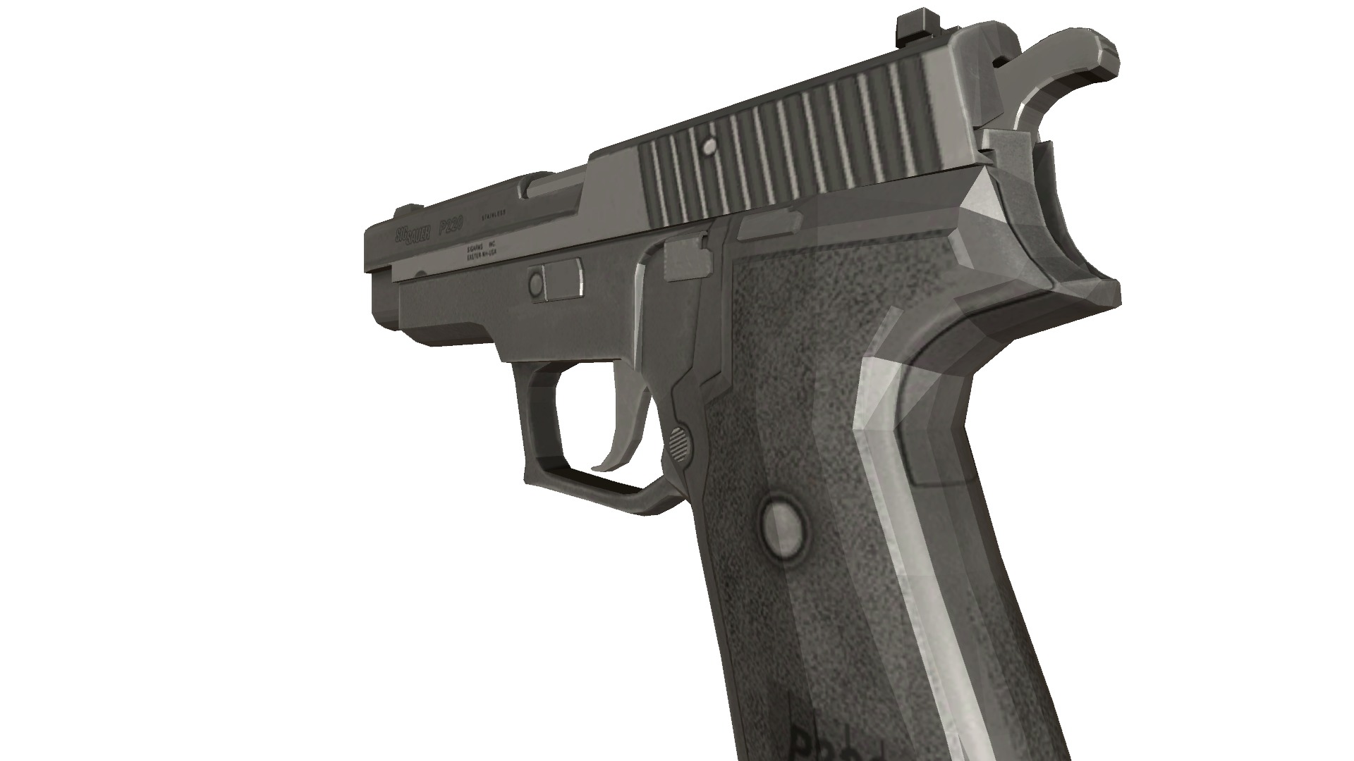 09-sigp 220-gun model 3d game ready model Low-poly 3D model Low-poly 3D model_9