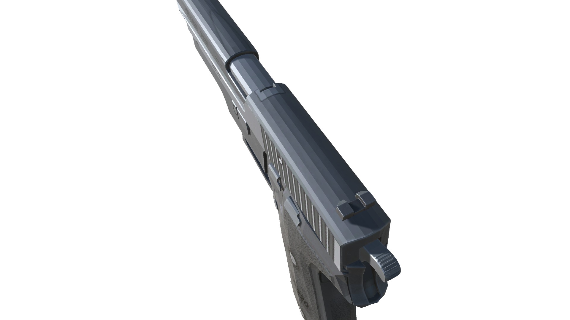 09-sigp 220-gun model 3d game ready model Low-poly 3D model Low-poly 3D model_19