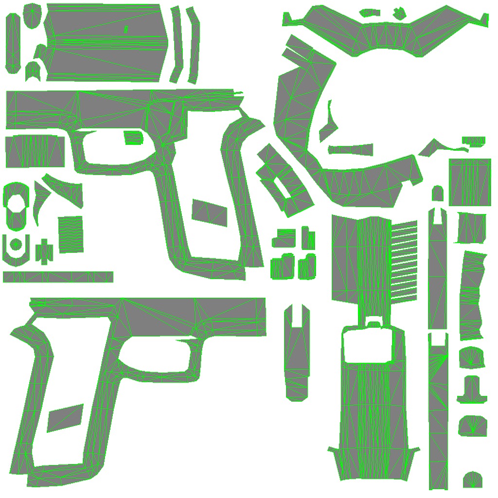 09-sigp 220-gun model 3d game ready model Low-poly 3D model Low-poly 3D model_22