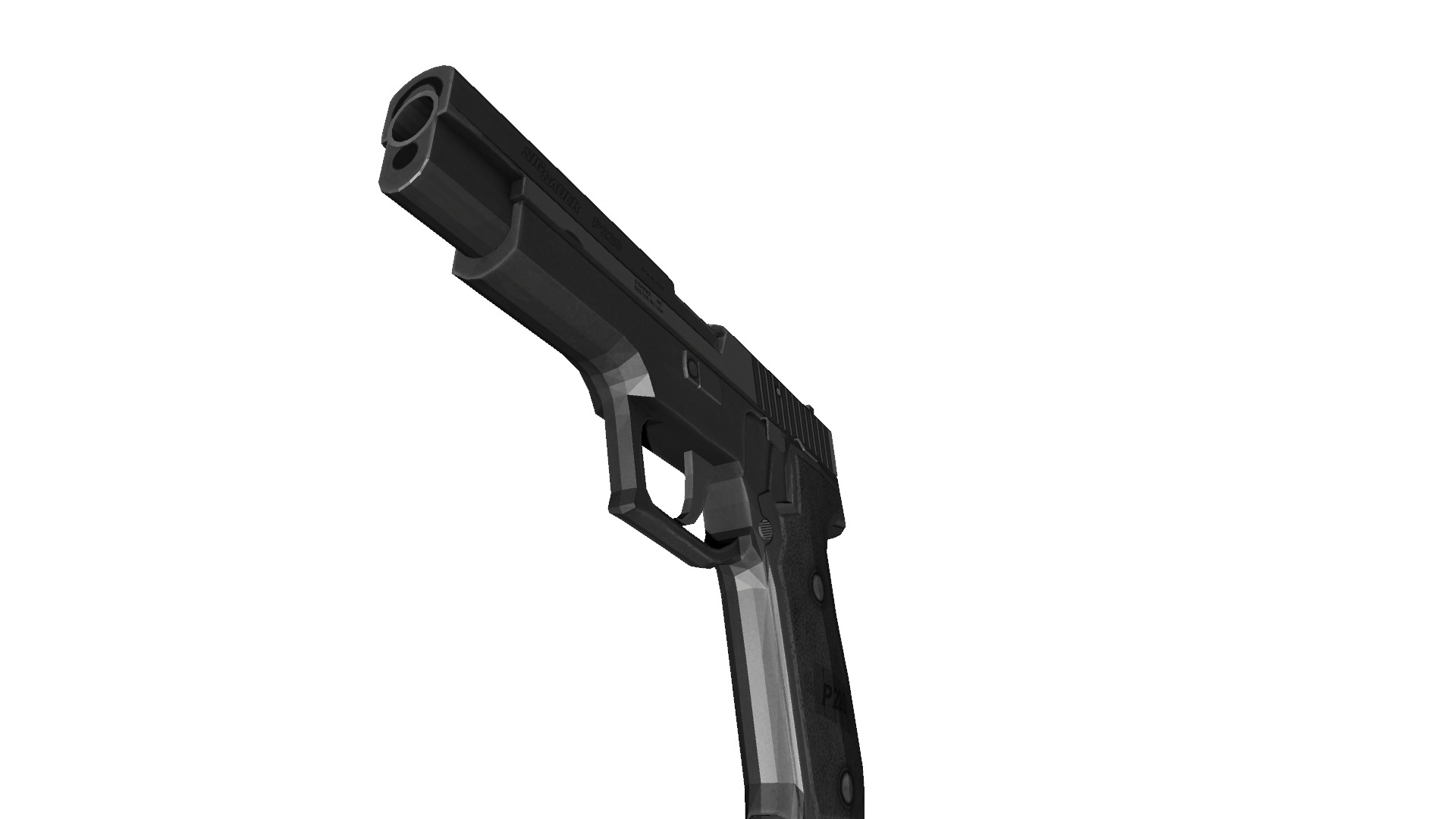 09-sigp 220-gun model 3d game ready model Low-poly 3D model Low-poly 3D model_6