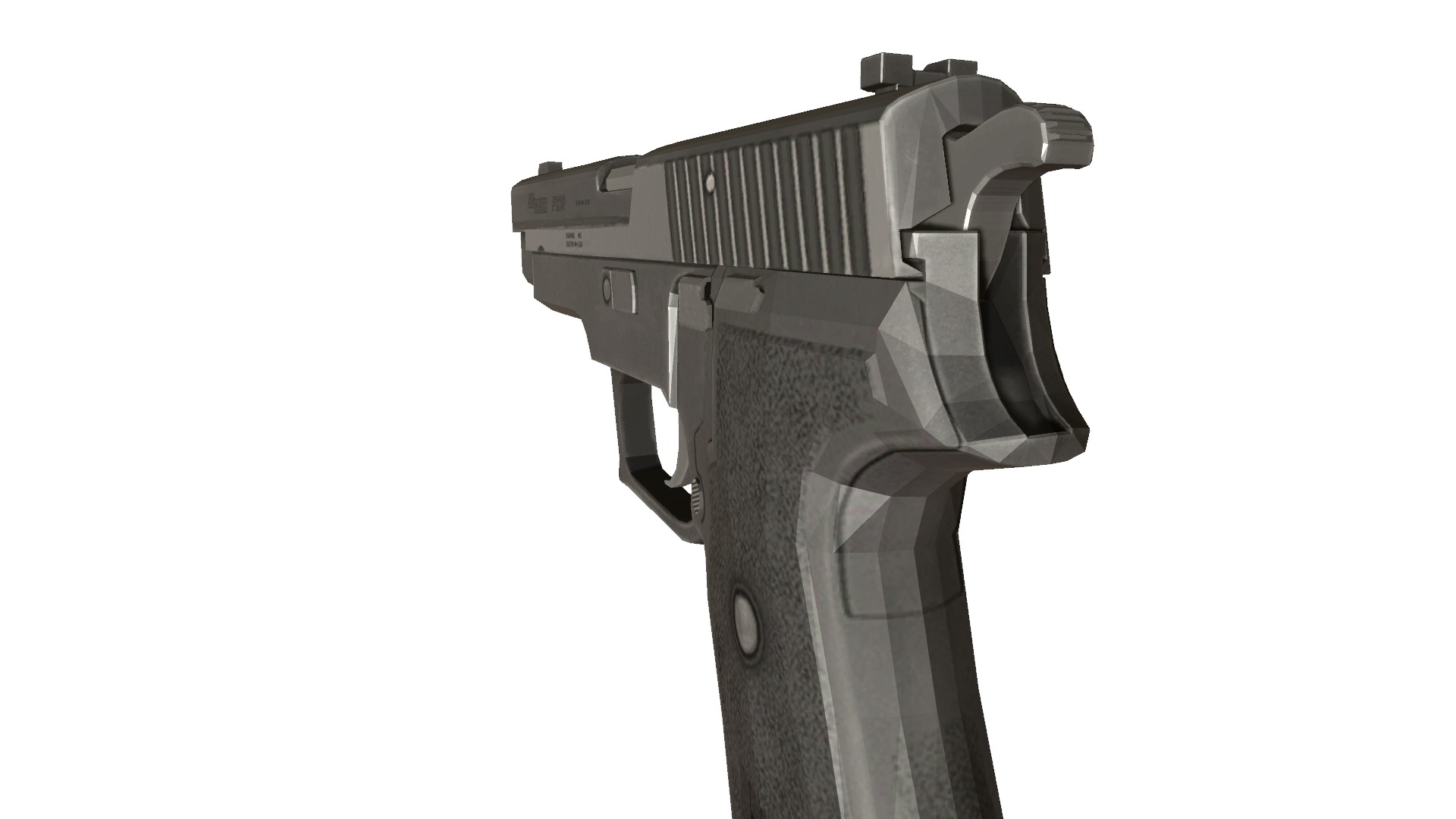 09-sigp 220-gun model 3d game ready model Low-poly 3D model Low-poly 3D model_10