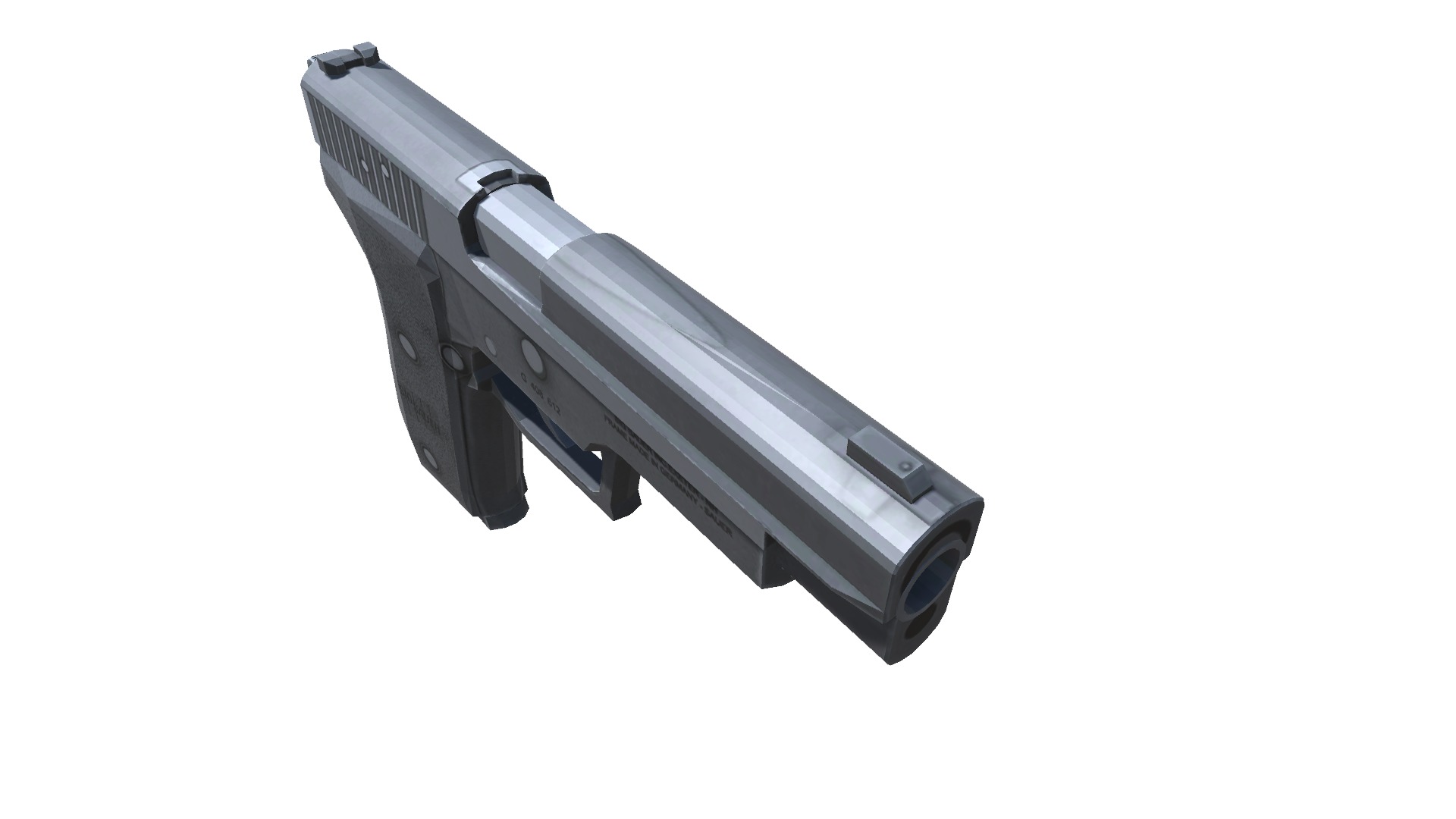 09-sigp 220-gun model 3d game ready model Low-poly 3D model Low-poly 3D model_4