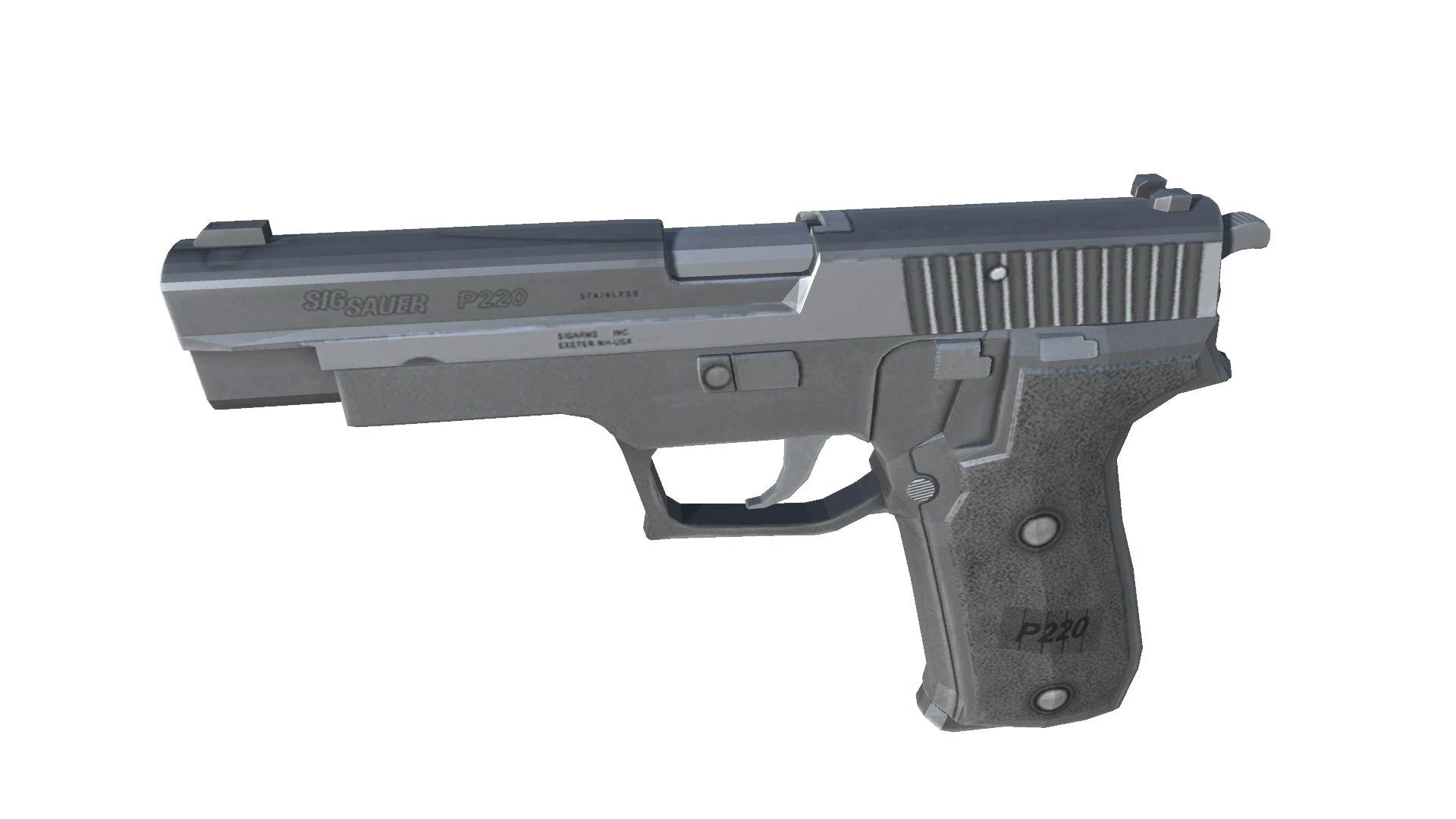 09-sigp 220-gun model 3d game ready model Low-poly 3D model Low-poly 3D model_15