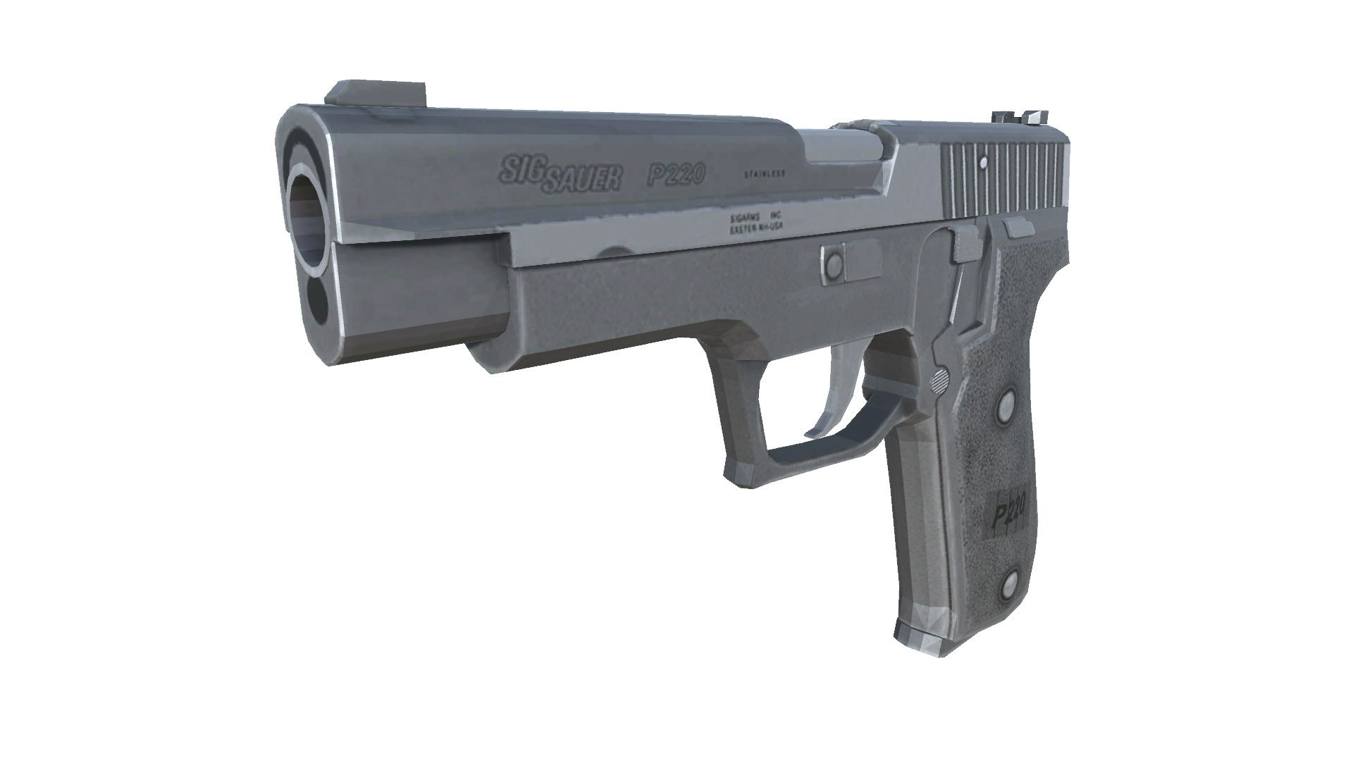 09-sigp 220-gun model 3d game ready model Low-poly 3D model Low-poly 3D model_12