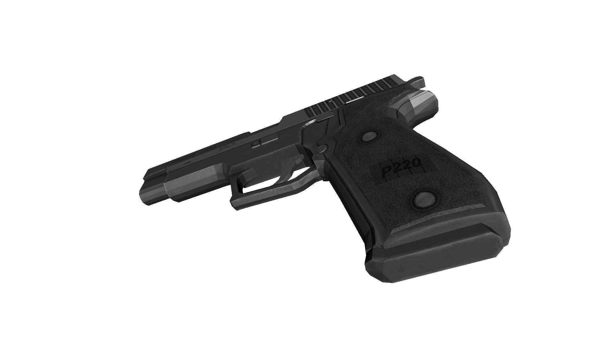 09-sigp 220-gun model 3d game ready model Low-poly 3D model Low-poly 3D model_7