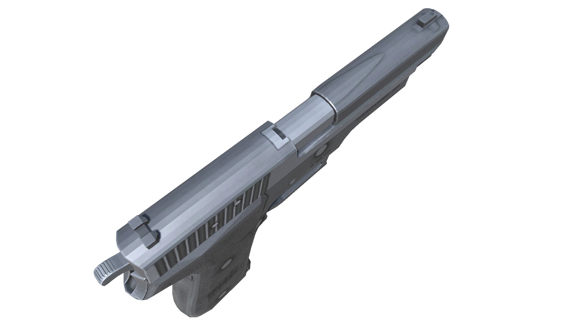 09-sigp 220-gun model 3d game ready model Low-poly 3D model Low-poly 3D model_2