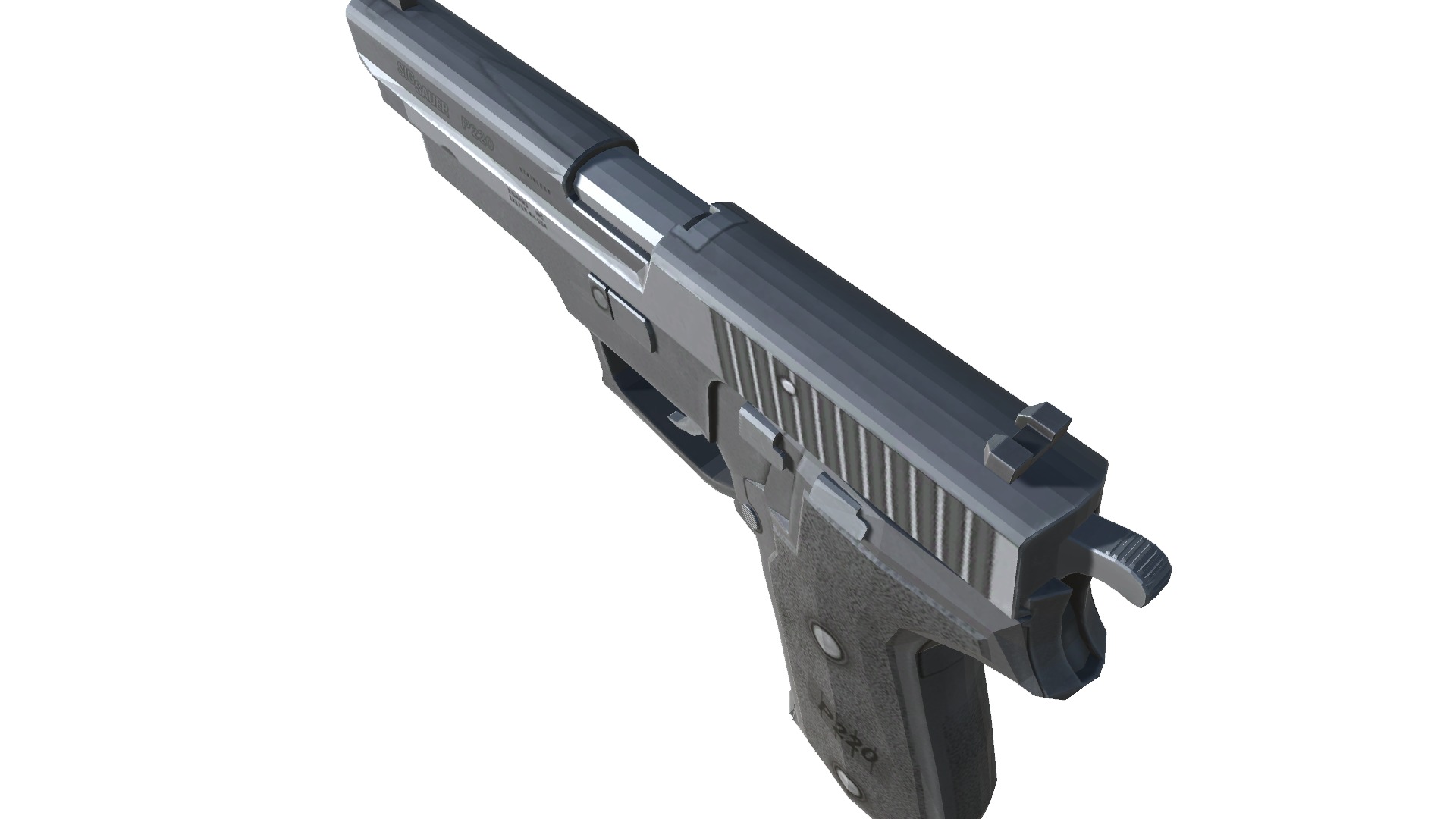 09-sigp 220-gun model 3d game ready model Low-poly 3D model Low-poly 3D model_18